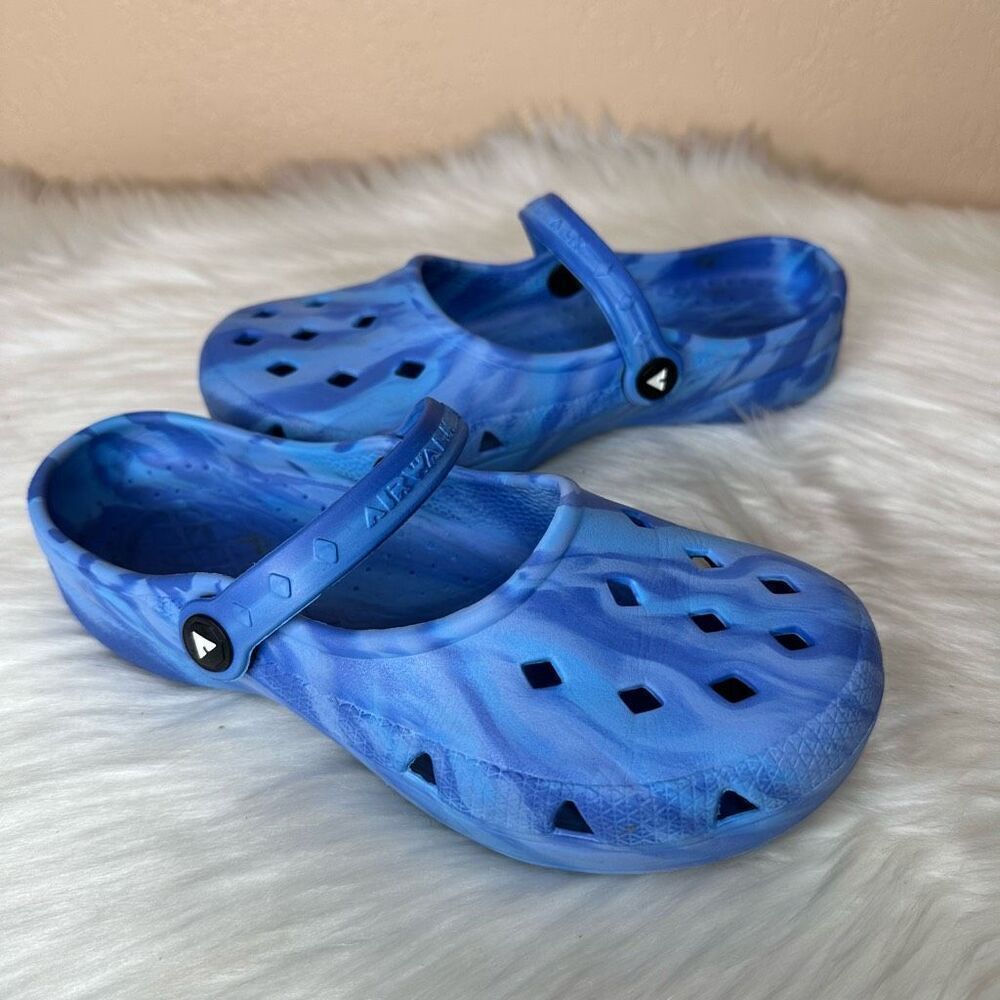 Airwalk Shoes Blue Tie Dye Comfort Sandals Slides Size 7